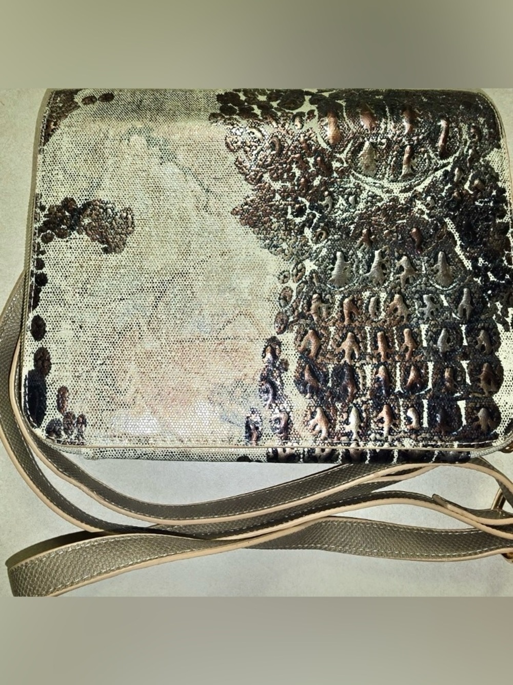 Karla Hanson RFID Blocking Eva Metallic Crossbody Bag